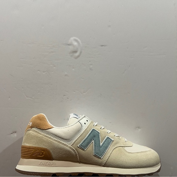 New Balance 574, ML574RF2, Tan & Blue - Picture 11 of 13